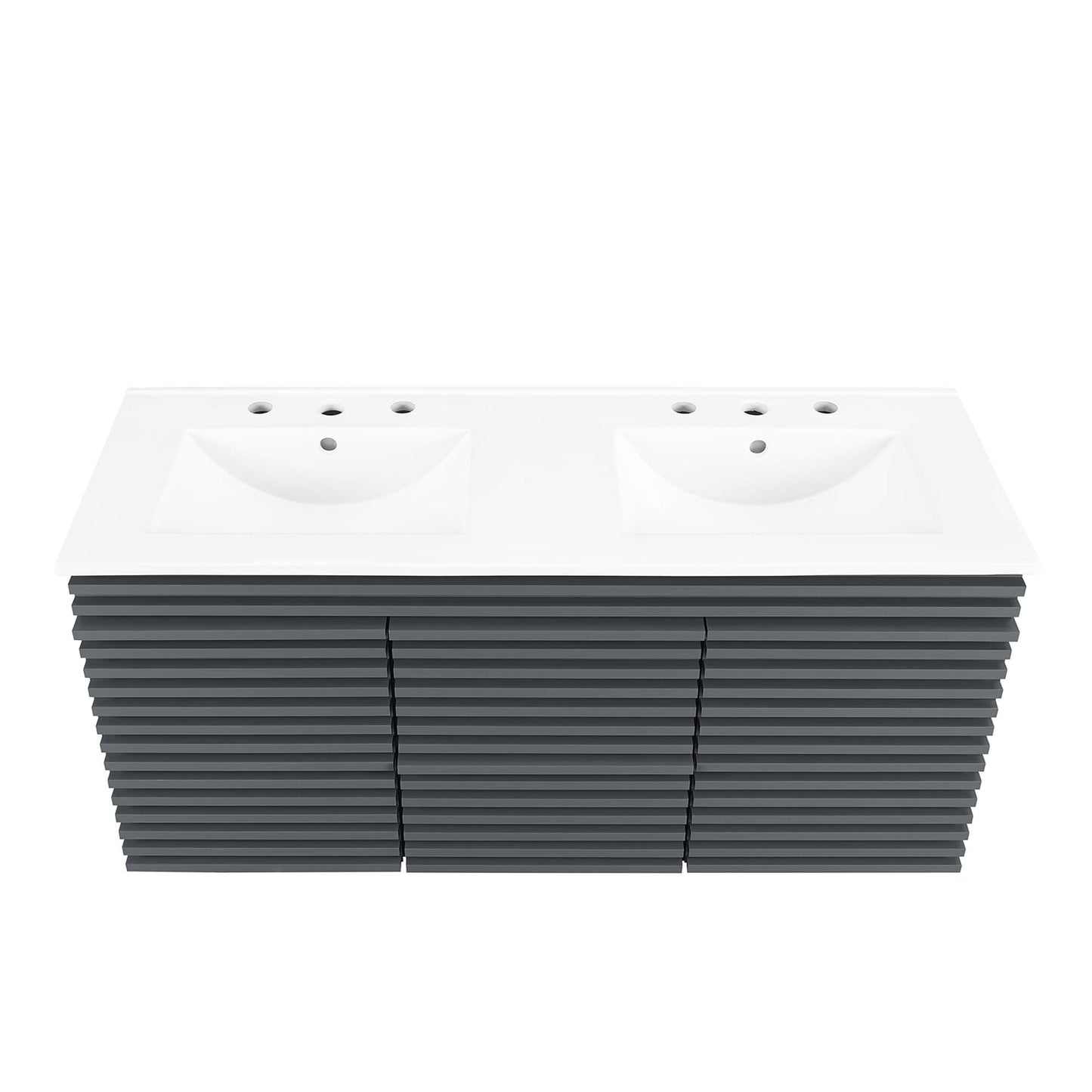 Modway Outlet Render 48" Wall-Mount Bathroom Vanity by Modway  Bathroom Furniture Gray White - EEI-5802-GRY-WHI