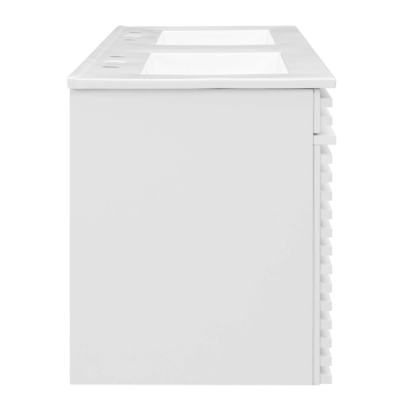 Modway Outlet Render 48" Wall-Mount Bathroom Vanity by Modway  Bathroom Furniture White White - EEI-5802-WHI-WHI