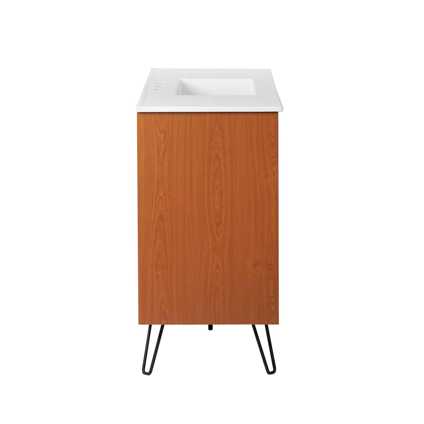 Modway Outlet Energize 48" Bathroom Vanity by Modway  Bathroom Furniture Cherry White White - EEI-5806-CHE-WHI-WHI