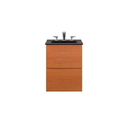Modway Outlet Scenic 18" Wall-Mount Bathroom Vanity by Modway  Bathroom Furniture Cherry Black - EEI-5810-CHE-BLK