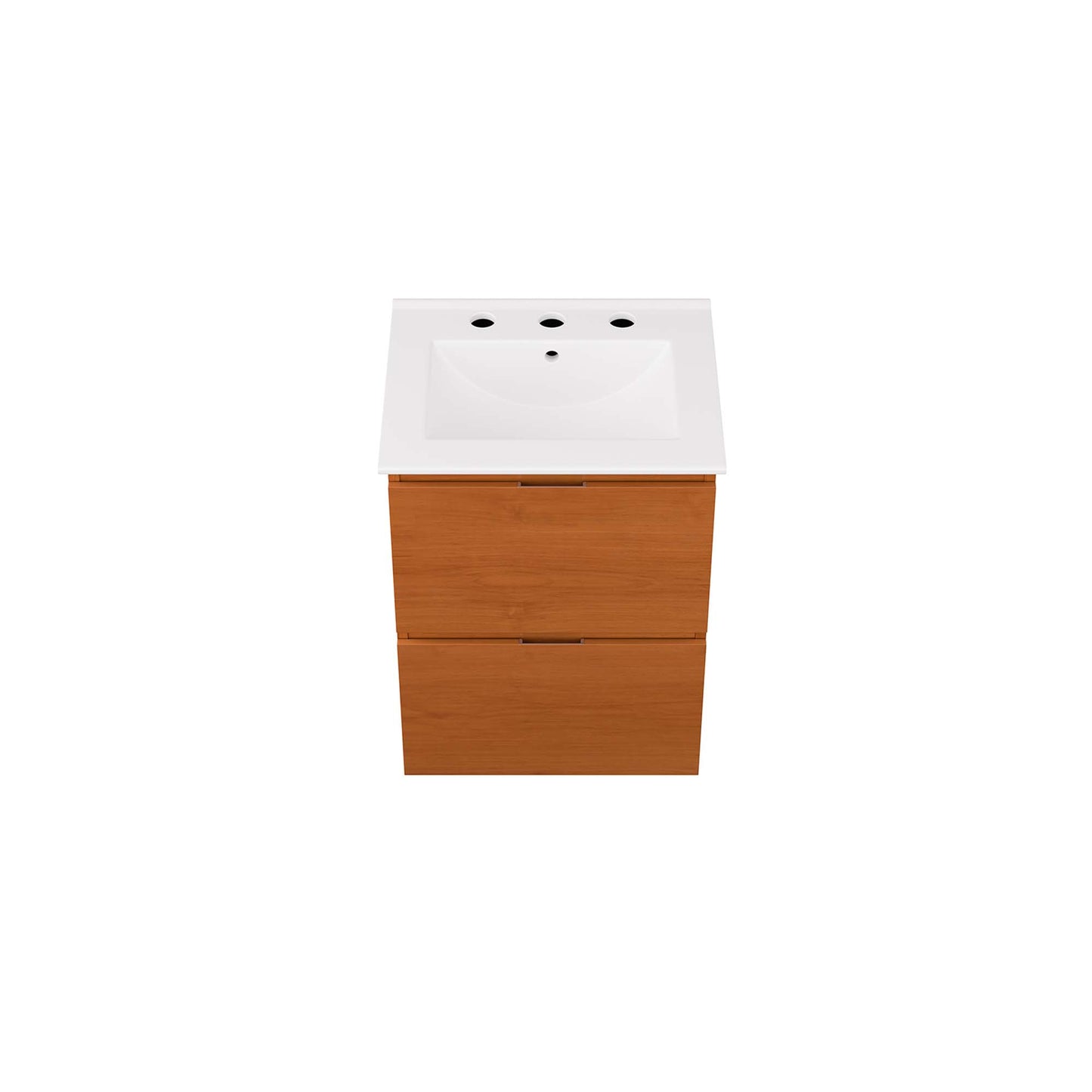 Modway Outlet Scenic 18" Wall-Mount Bathroom Vanity by Modway  Bathroom Furniture Cherry White - EEI-5810-CHE-WHI