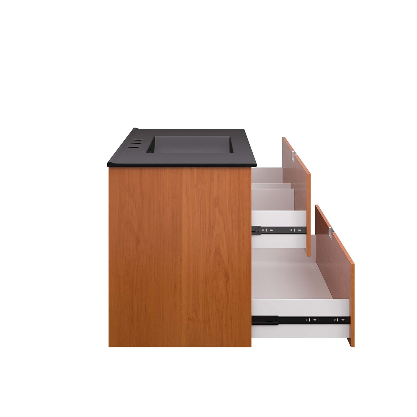 Modway Outlet Scenic 36" Wall-Mount Bathroom Vanity by Modway  Bathroom Furniture Cherry Black - EEI-5813-CHE-BLK