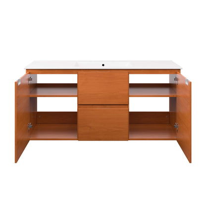 Modway Outlet Scenic 48" Wall-Mount Bathroom Vanity by Modway  Bathroom Furniture Cherry White - EEI-5814-CHE-WHI