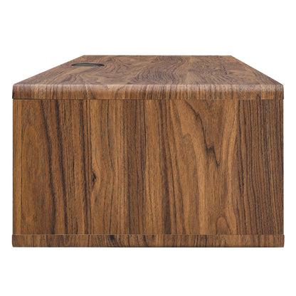 Modway Outlet Transmit 60" Wall Mount Wood Office Desk by Modway  Office Furniture Furniture Walnut White - EEI-5864-WAL-WHI