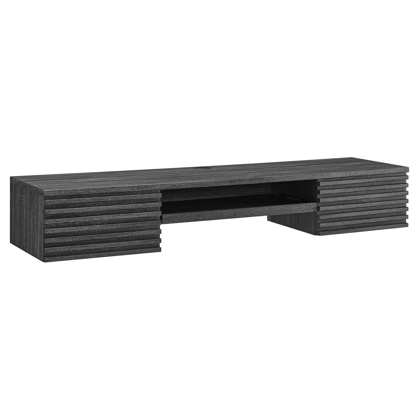 Modway Outlet Render Wall Mount Wood Office Desk by Modway  Office Furniture Furniture Charcoal - EEI-5865-CHA