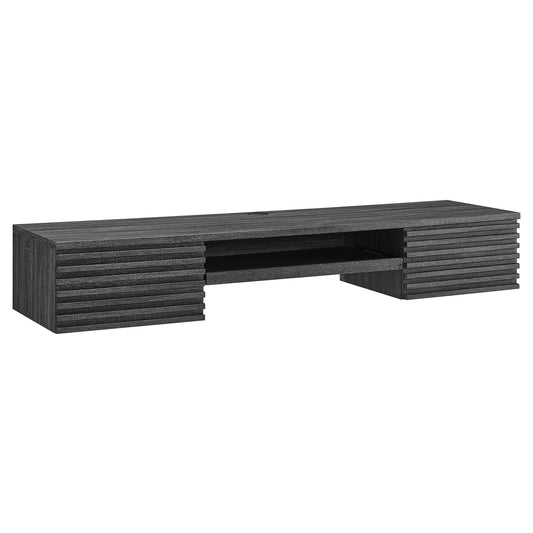 Modway Outlet Render Wall Mount Wood Office Desk by Modway  Office Furniture Furniture Charcoal - EEI-5865-CHA