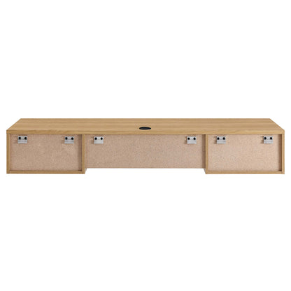 Modway - Render Wall Mount Wood Office Desk by Modway  Office Furniture Computer Desks Brown - EEI-5865-OAK