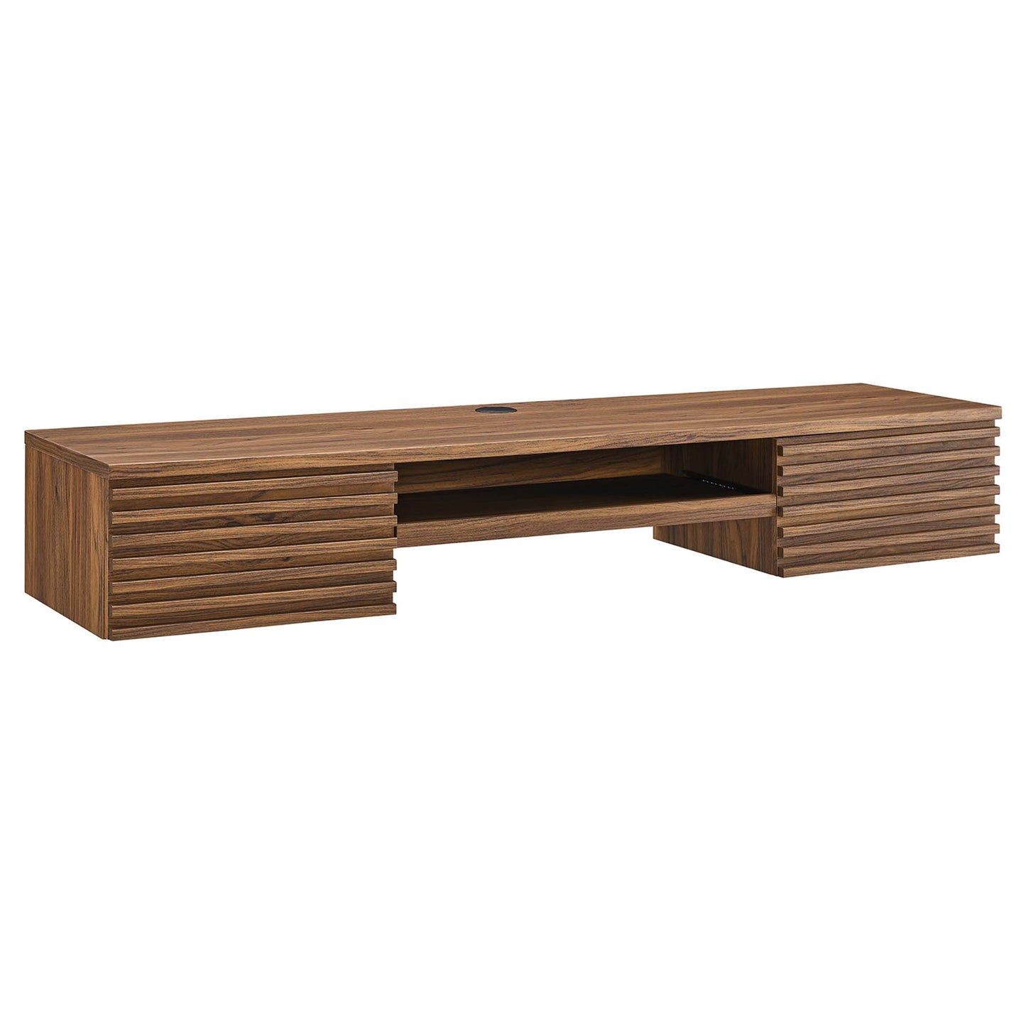 Modway - Render Wall Mount Wood Office Desk by Modway  Office Furniture Computer Desks Brown - EEI-5865-WAL