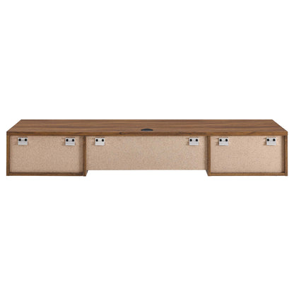 Modway - Render Wall Mount Wood Office Desk by Modway  Office Furniture Computer Desks Brown - EEI-5865-WAL