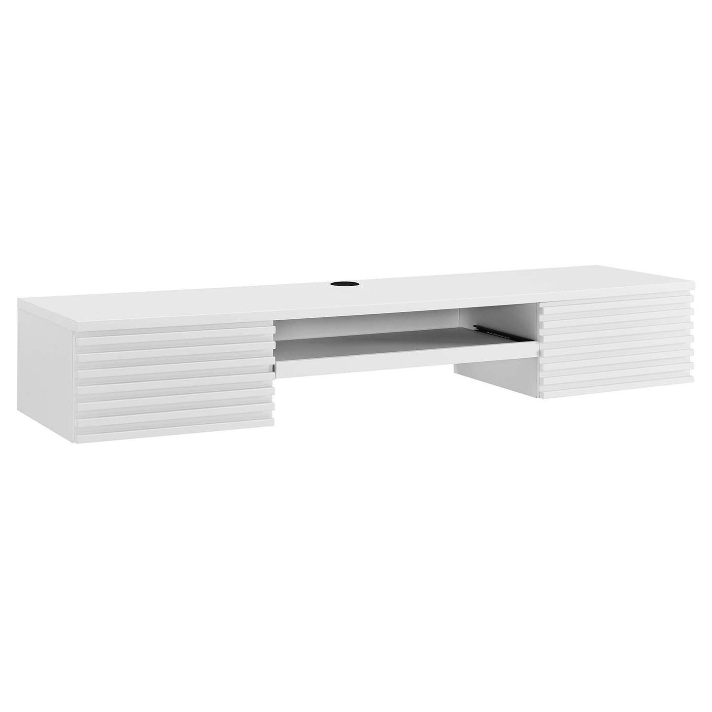 Modway - Render Wall Mount Wood Office Desk by Modway  Office Furniture Computer Desks White - EEI-5865-WHI