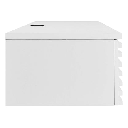 Modway - Render Wall Mount Wood Office Desk by Modway  Office Furniture Computer Desks White - EEI-5865-WHI