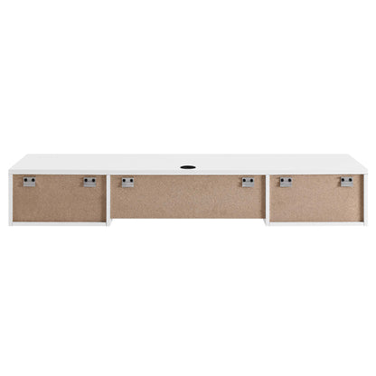 Modway - Render Wall Mount Wood Office Desk by Modway  Office Furniture Computer Desks White - EEI-5865-WHI