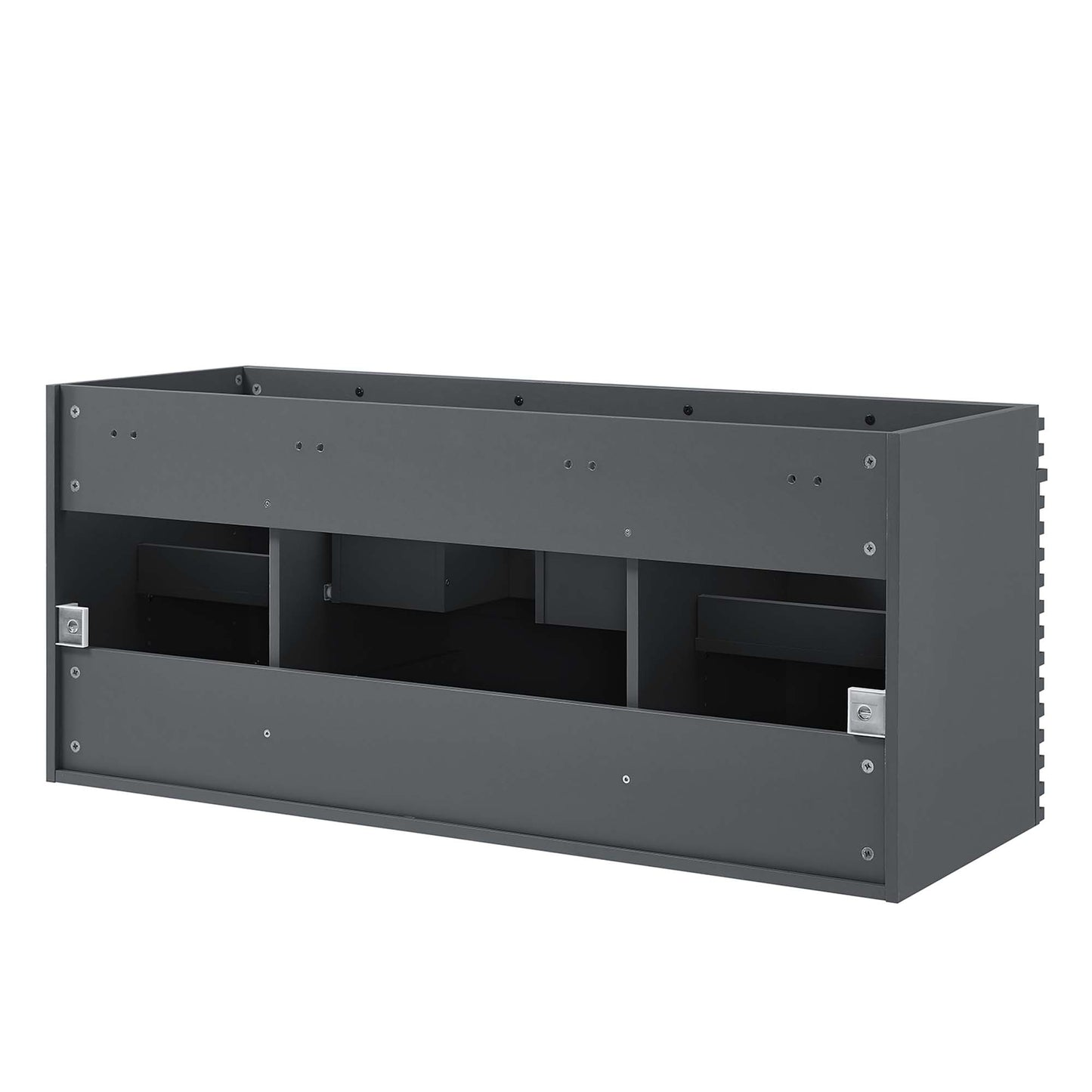 Gray bathroom vanity cabinet, 48-inch wide, for a single sink (not included)