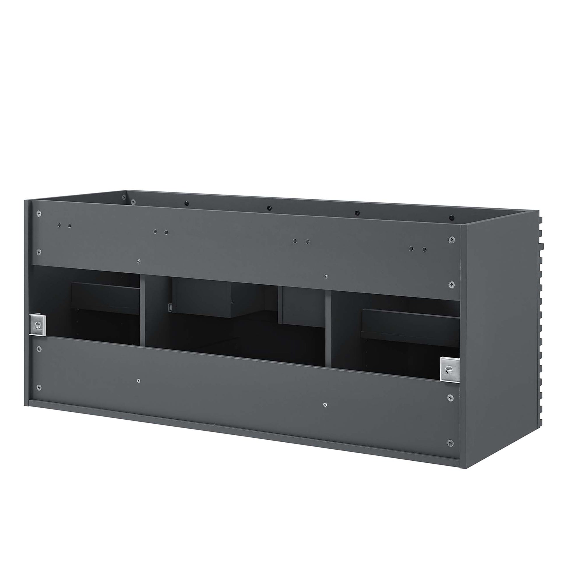 Gray bathroom vanity cabinet, 48-inch wide, for a single sink (not included)