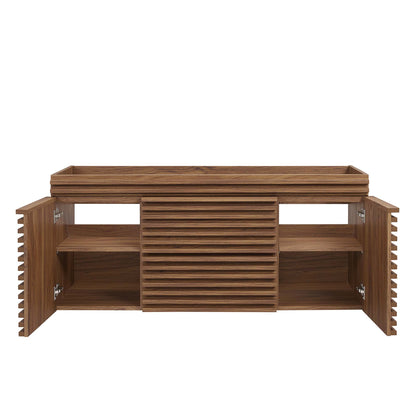 Modway - Render 48" Single Sink Compatible (Not Included) Bathroom Vanity Cabinet by Modway  Bathroom Vanities Brown - EEI-5866-WAL