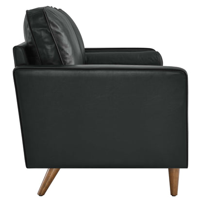 Modway Outlet Valour Leather Loveseat by Modway  Living Room Furniture Black - EEI-5870-BLK