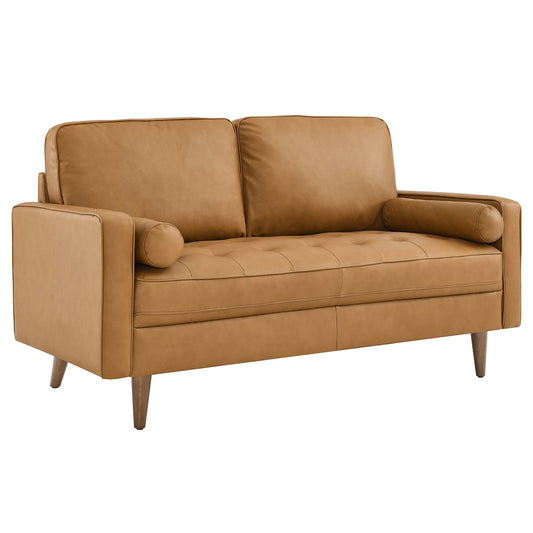 Modway Outlet Valour Leather Loveseat by Modway  Living Room Furniture Tan - EEI-5870-TAN