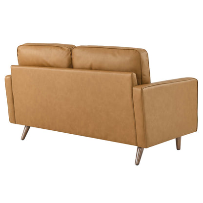 Modway Outlet Valour Leather Loveseat by Modway  Living Room Furniture Tan - EEI-5870-TAN