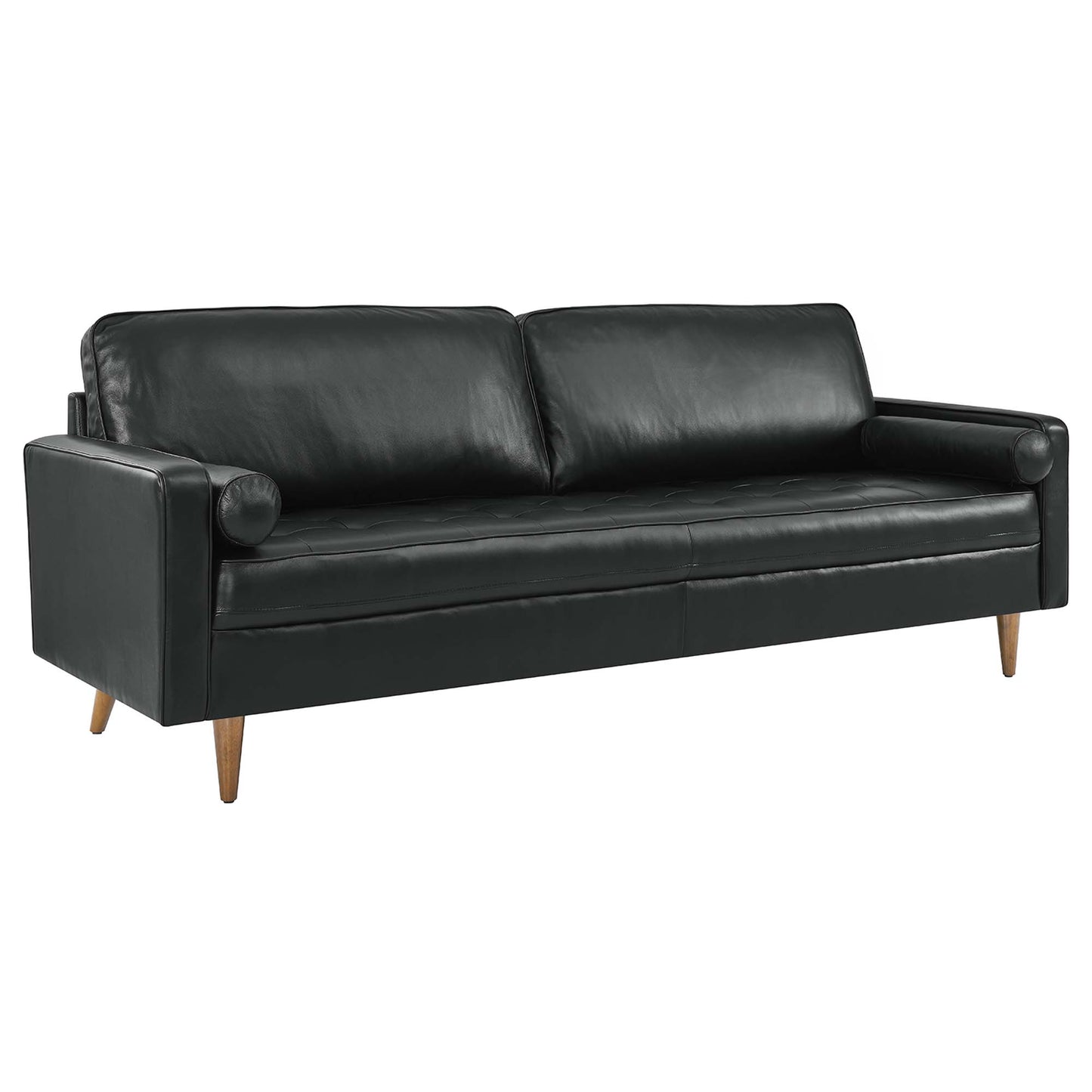 Modway Outlet Valour 88" Leather Sofa by Modway  Living Room Furniture Black - EEI-5871-BLK
