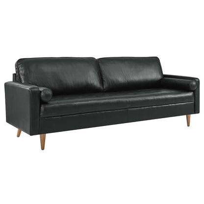 Modway Outlet Valour 88" Leather Sofa by Modway  Living Room Furniture Black - EEI-5871-BLK