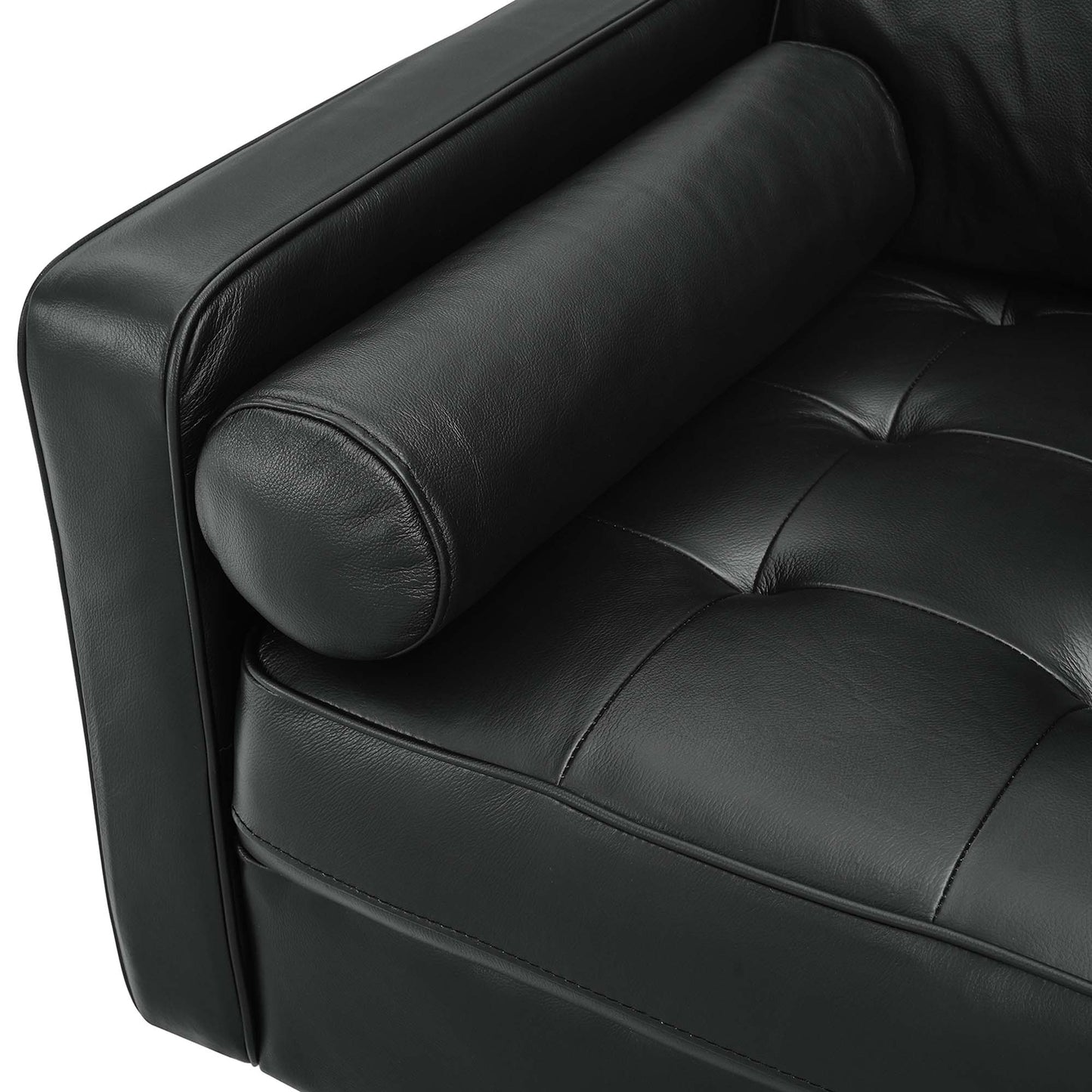 Modway Outlet Valour 88" Leather Sofa by Modway  Living Room Furniture Black - EEI-5871-BLK