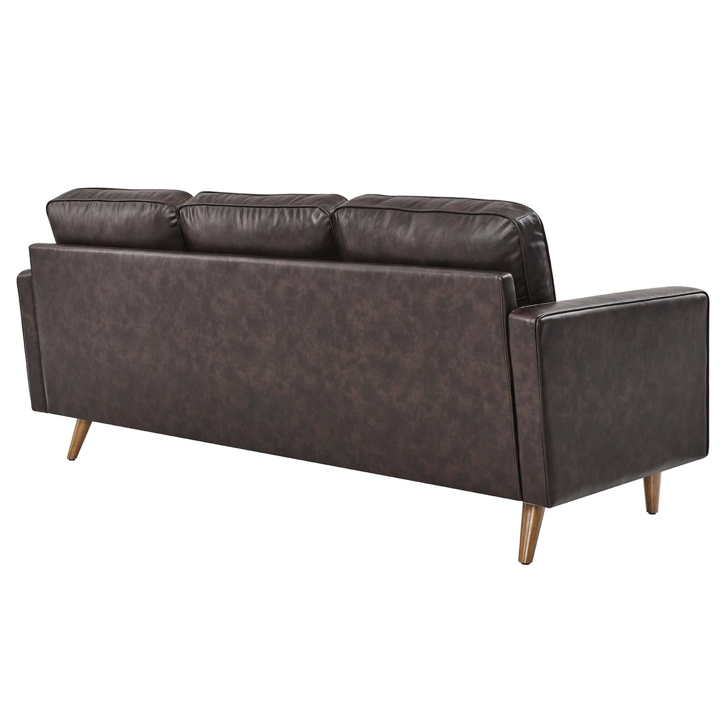 Modway Outlet Valour 78" Leather Apartment Sectional Sofa by Modway  Living Room Furniture Brown - EEI-5872-BRN