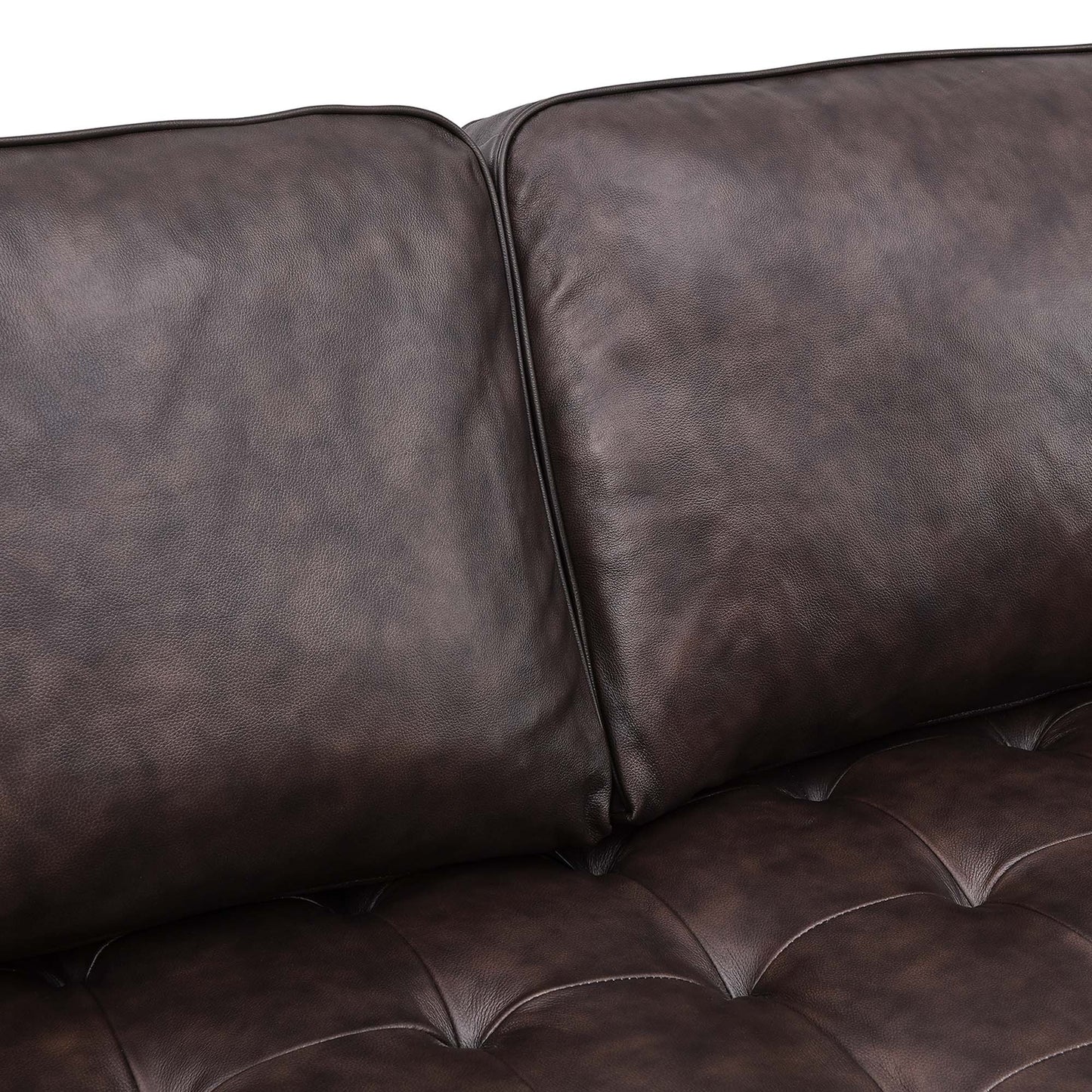Modway Outlet Valour 98" Leather Sectional Sofa by Modway  Living Room Furniture Brown - EEI-5873-BRN