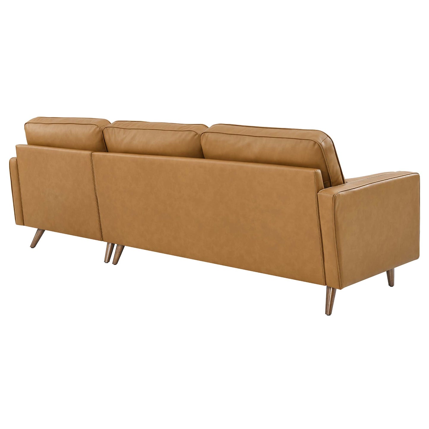 Modway - Valour 98" Leather Sectional Sofa by Modway  Living Room Sofas and Armchairs Brown - EEI-5873-TAN