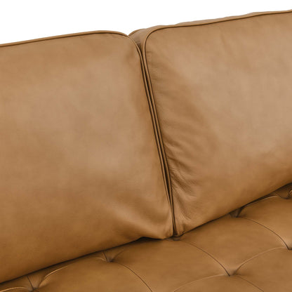 Modway - Valour 98" Leather Sectional Sofa by Modway  Living Room Sofas and Armchairs Brown - EEI-5873-TAN