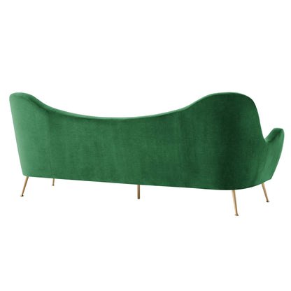 Modway Outlet Cheshire Channel Tufted Performance Velvet Sofa by Modway  Living Room Furniture Emerald - EEI-5874-EME