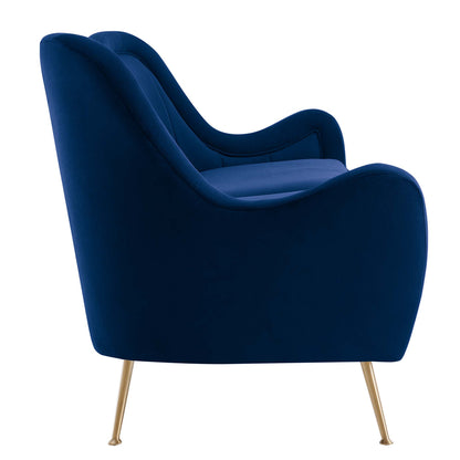 Modway Outlet Cheshire Channel Tufted Performance Velvet Sofa by Modway  Living Room Furniture Navy - EEI-5874-NAV