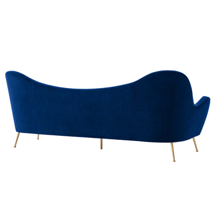 Modway Outlet Cheshire Channel Tufted Performance Velvet Sofa by Modway  Living Room Furniture Navy - EEI-5874-NAV