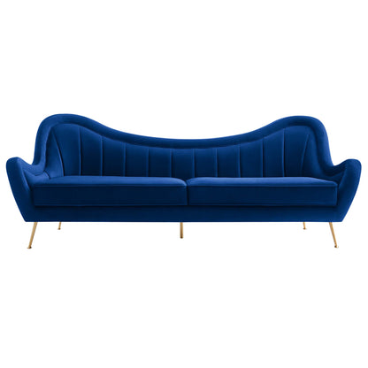 Modway Outlet Cheshire Channel Tufted Performance Velvet Sofa by Modway  Living Room Furniture Navy - EEI-5874-NAV