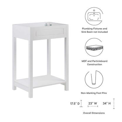 Modway Outlet Altura 24" Bathroom Vanity Cabinet (Sink Basin Not Included) by Modway  Bathroom Furniture White - EEI-5875-WHI