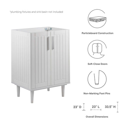 Modway Outlet Augusta 24" Bathroom Vanity Cabinet (Sink Basin Not Included) by Modway  Bathroom Furniture White - EEI-5877-WHI