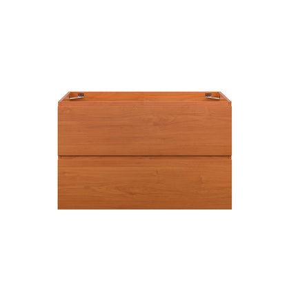 Modway Outlet Scenic 36" Wall-Mount Bathroom Vanity Cabinet (Sink Basin Not Included) by Modway  Bathroom Furniture Cherry Walnut - EEI-5881-CHE