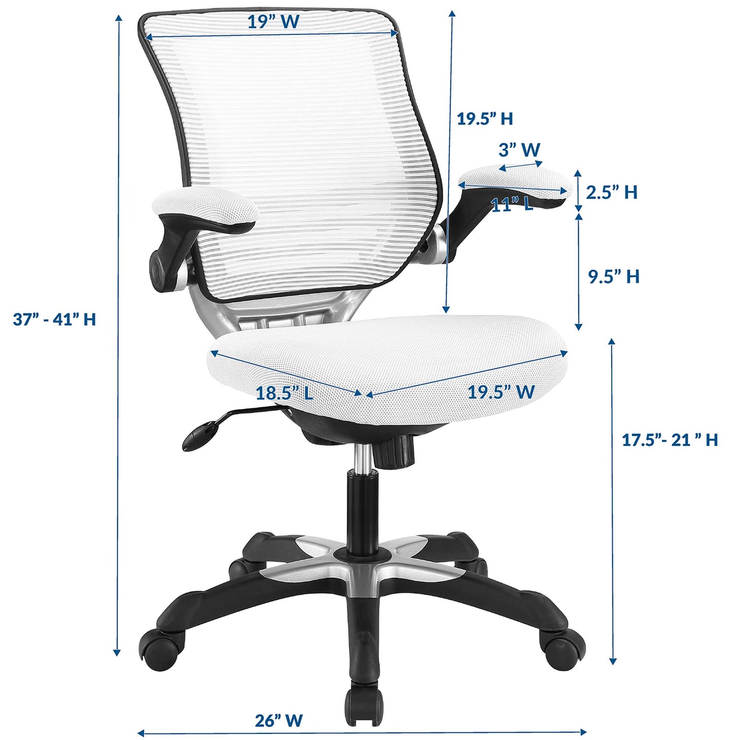Modway Outlet Edge Mesh Office Chair by Modway  Office Furniture Furniture White - EEI-594-WHI