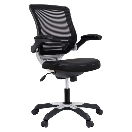 Modway - Edge Vinyl Office Chair by Modway  Office Furniture Office Chairs Black - EEI-595-BLK