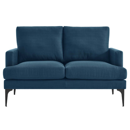 Modway Outlet Evermore Upholstered Fabric Loveseat by Modway  Living Room Furniture Azure - EEI-6006-AZU