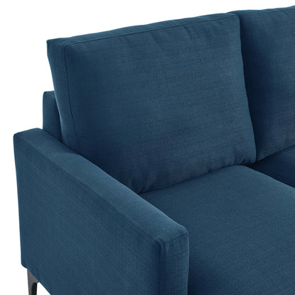 Modway Outlet Evermore Upholstered Fabric Loveseat by Modway  Living Room Furniture Azure - EEI-6006-AZU