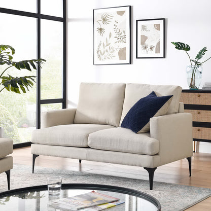 Modway Outlet Evermore Upholstered Fabric Loveseat by Modway  Living Room Furniture Beige - EEI-6006-BEI