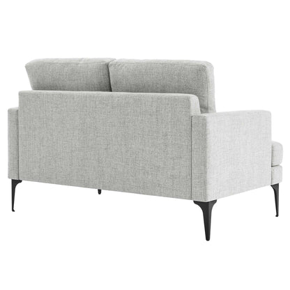 Modway Outlet Evermore Upholstered Fabric Loveseat by Modway  Living Room Furniture Light Gray - EEI-6006-LGR