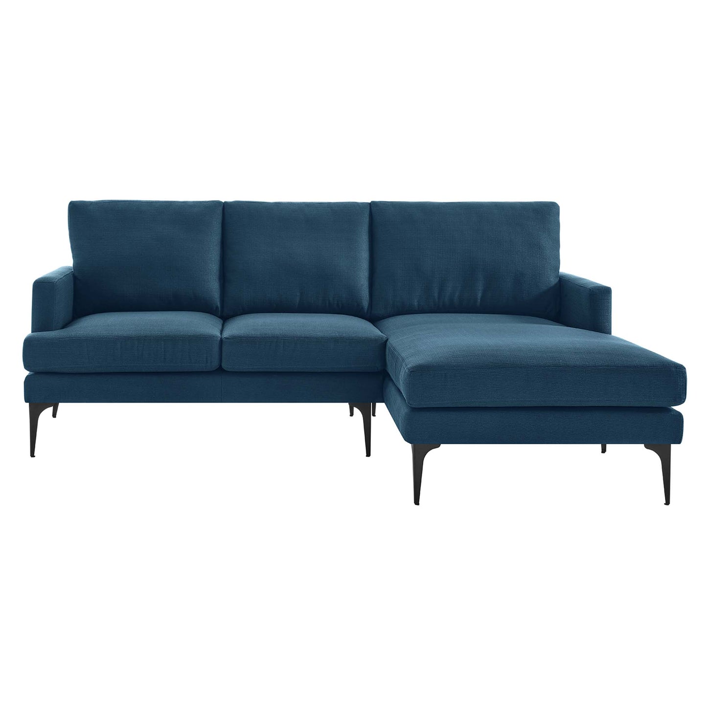Modway Outlet Evermore Right-Facing Upholstered Fabric Sectional Sofa by Modway  Living Room Furniture Azure - EEI-6012-AZU