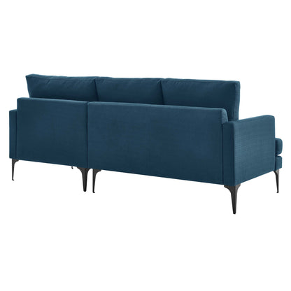 Modway Outlet Evermore Right-Facing Upholstered Fabric Sectional Sofa by Modway  Living Room Furniture Azure - EEI-6012-AZU