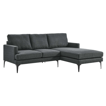 Modway Outlet Evermore Right-Facing Upholstered Fabric Sectional Sofa by Modway  Living Room Furniture Gray - EEI-6012-DOR