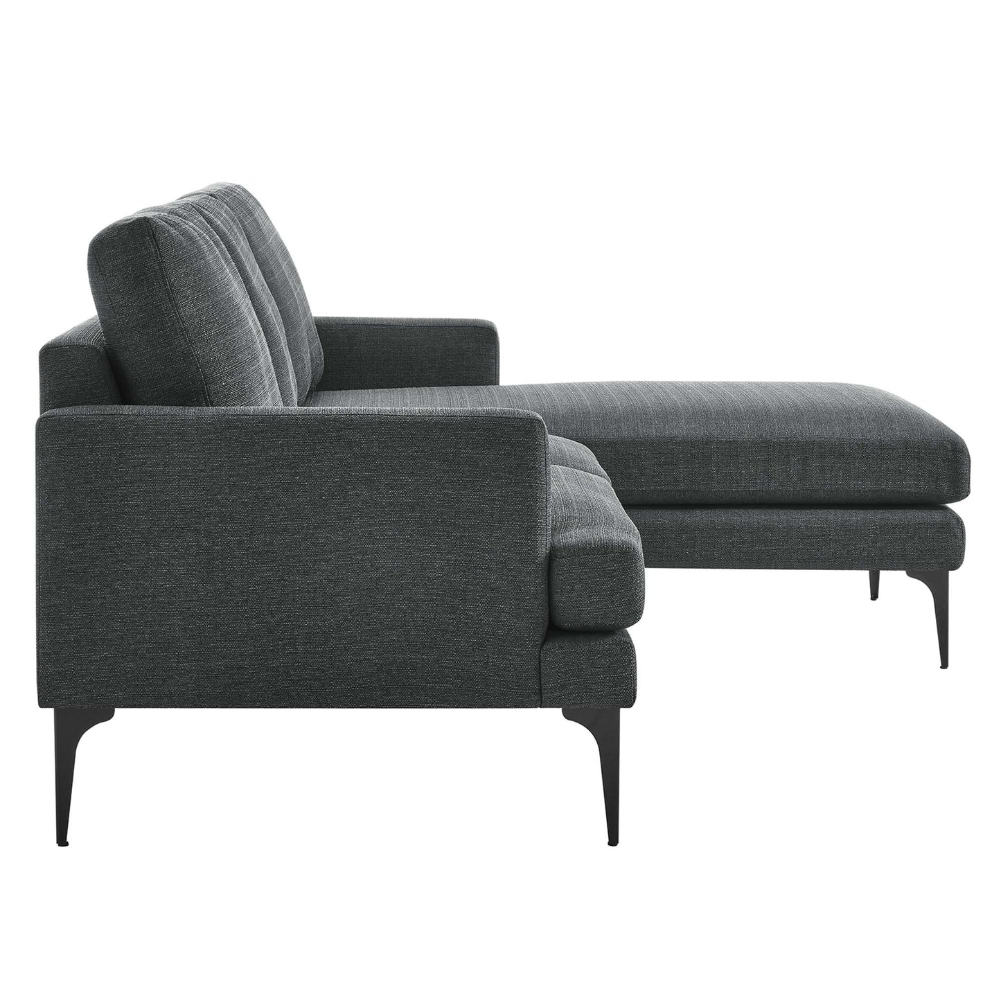Modway Outlet Evermore Right-Facing Upholstered Fabric Sectional Sofa by Modway  Living Room Furniture Gray - EEI-6012-DOR