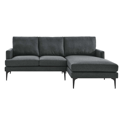 Modway Outlet Evermore Right-Facing Upholstered Fabric Sectional Sofa by Modway  Living Room Furniture Gray - EEI-6012-DOR