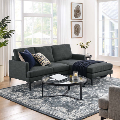 Modway Outlet Evermore Right-Facing Upholstered Fabric Sectional Sofa by Modway  Living Room Furniture Gray - EEI-6012-DOR