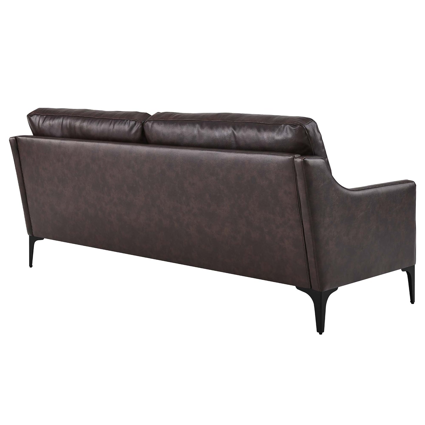 Modway Outlet Corland Leather Sofa by Modway  Living Room Furniture Brown - EEI-6018-BRN