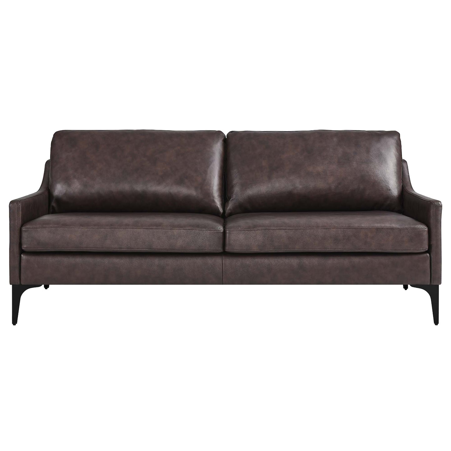 Modway Outlet Corland Leather Sofa by Modway  Living Room Furniture Brown - EEI-6018-BRN